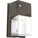 Lithonia Lighting 7" Mini LED Wall Pack Outdoor Light Fixture, 3-Way Selectable CCT 3000K/4000K/5000K, Adjustable Lumens, Dusk to Dawn Photocell