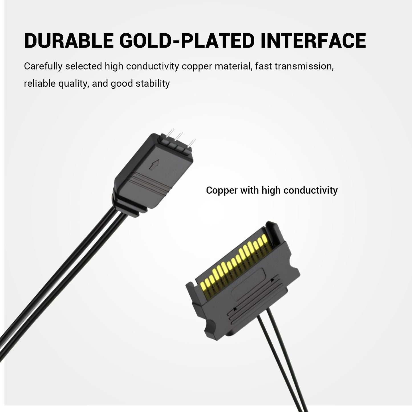 YIMATEECO ARGB Controller SATA Power Supply to 5V 3PIN ARGB Lighting Built-in Light Mode Manually Reset-Controller Cable for PC Chassis Fans, Light