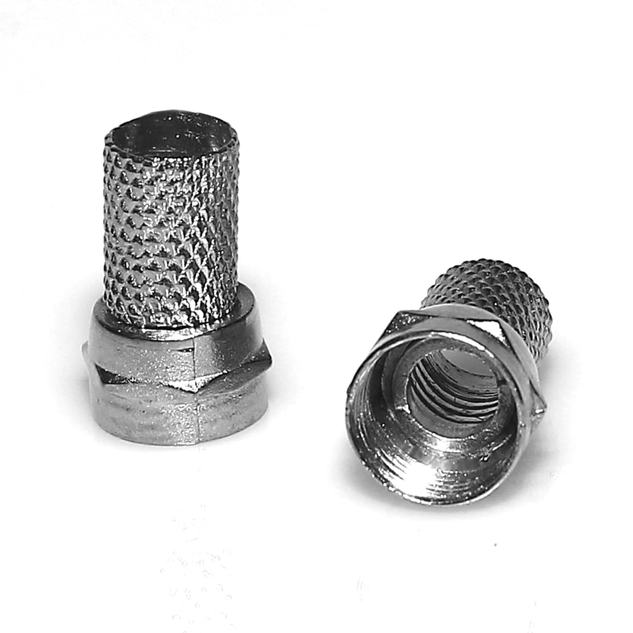 UHANGETH F Type Coaxial Cable Screw On Connector Twist On Type Fitting for RG6 Coax Adapter Plug (100 Pack)
