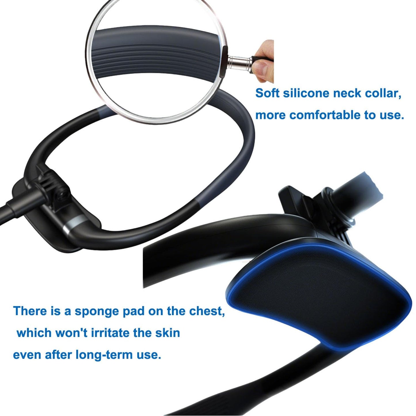 Hosann Century Cell Phone Stand,Magnetic Neck Phone Holder, Flexible Gooseneck 360° Rotation Adjustable Phone Holder Universal Multi-Functional Phone