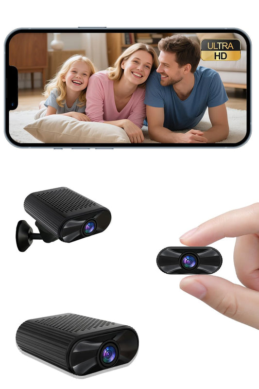 Mini Camera - 4K HD Wireless Small Camera - Tiny Indoor Security Cameras with Night Vision & Motion Detection, APP Control Nanny Cam for Home, Office