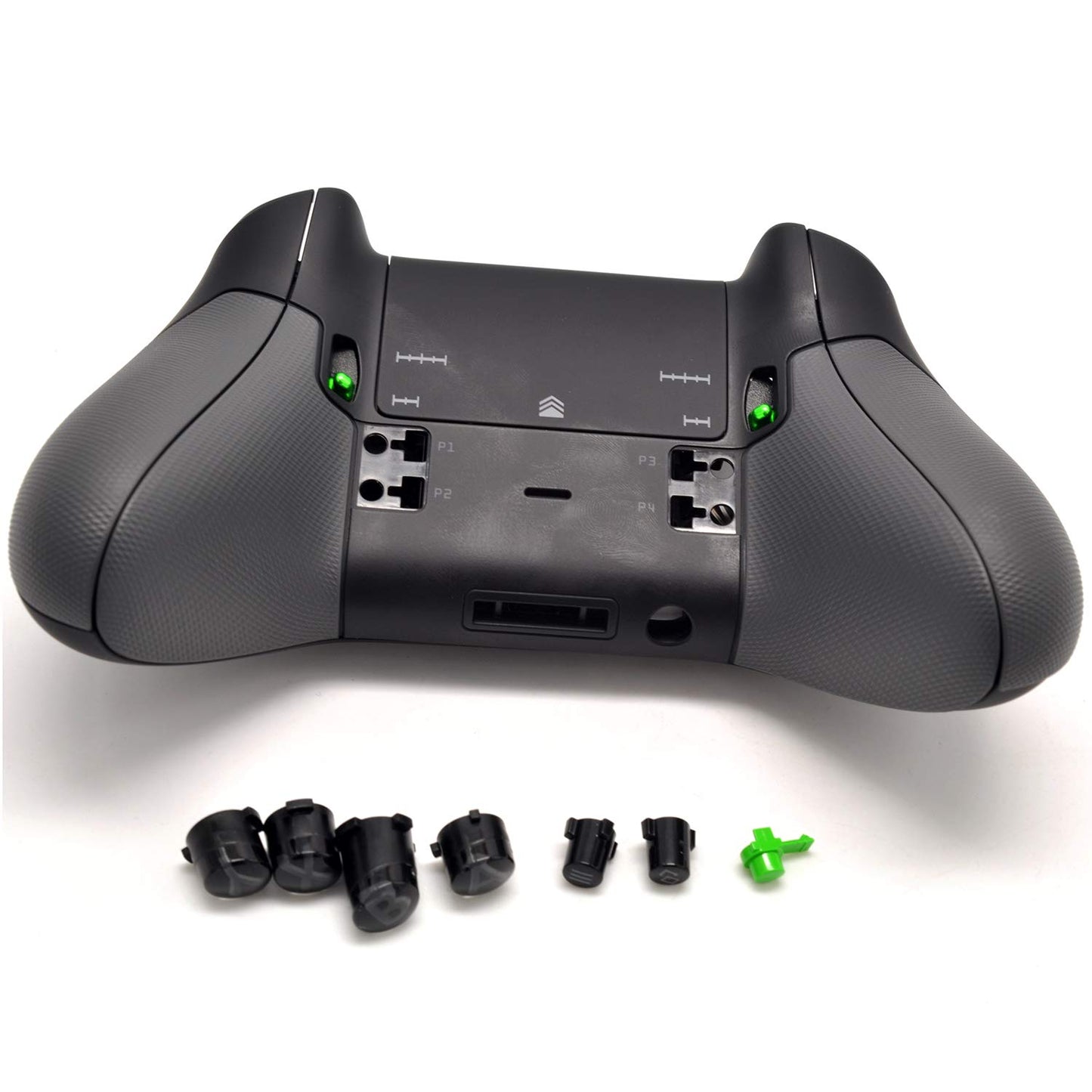 Deal4GO Full Housing Shell Kit w/LB RB Bumper Grips Cover Buttons Thumbsticks Replacement for Xbox One Elite Controller 1 GEN