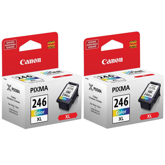 Canon 2 Pack CL-246 XL High Capacity Color Ink Cartridge for Select PIXMA IP, MG, MX, TR, TS Series Printers - 13ml