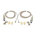 Pair of Lavalier Lapel Mics w/ 4 pin Mini XLR TA4F for Shure Wireless