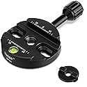 Haoge Combo Boss Adapter with CP-64 64mm Arca-Swiss-Compatible Quick Release Clamp for Manfrotto Tripod Ball Head Clamp Replacement