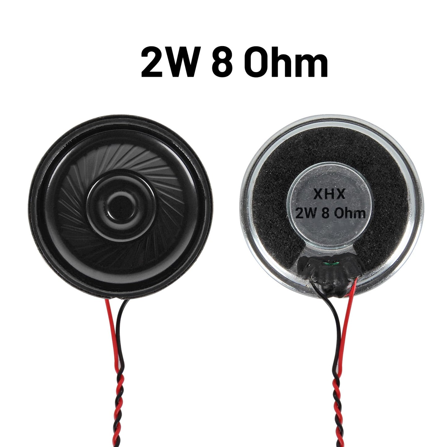 DWEII 20PCS 2W 8 Ohm Speaker Metal Shell Round Internal Speakers 8 Ohm Micro Speakers Loud Micro Speakeres Replacement Mini Multimedia Loudspeaker