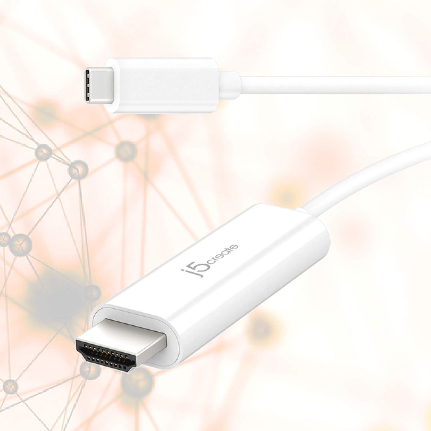 j5create USB C to HDMI Adapter Cable - 5ft 4K@60Hz Type C [Thunderbolt 3 Compatible] to HDMI Cable for MacBook Pro, MacBook Air, iPad Pro, Tablet, PC
