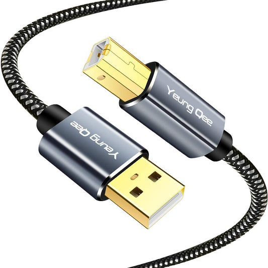 Printer Cable 12 ft,USB Printer Cable High Speed USB 2.0 A Male to Type B Male Scanner Cable Cord Compatible with HP, Canon, Epson, Dell, Brother