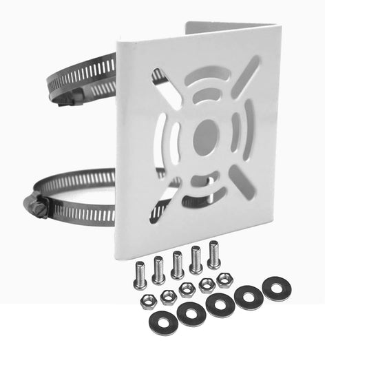 WiTi Universal Vertical Pole Mount for Security Camera, Solid Metal Bracket with Loops, Suitable for CCTV Cameras(Small Size)