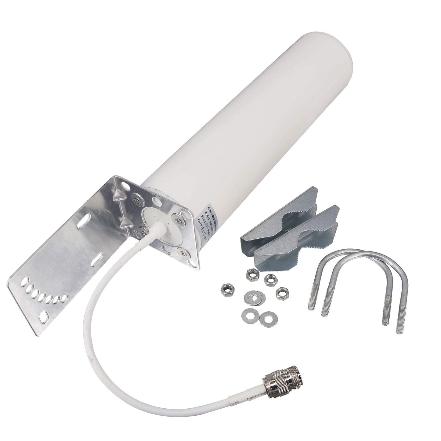 Kaunosta High Gain 10-12dbi 3G/4G/LTE Universal Wide-Band Omni-Directional Outdoor Pole/Wall Mount Waterproof Antenna with N Female Connector for Cell