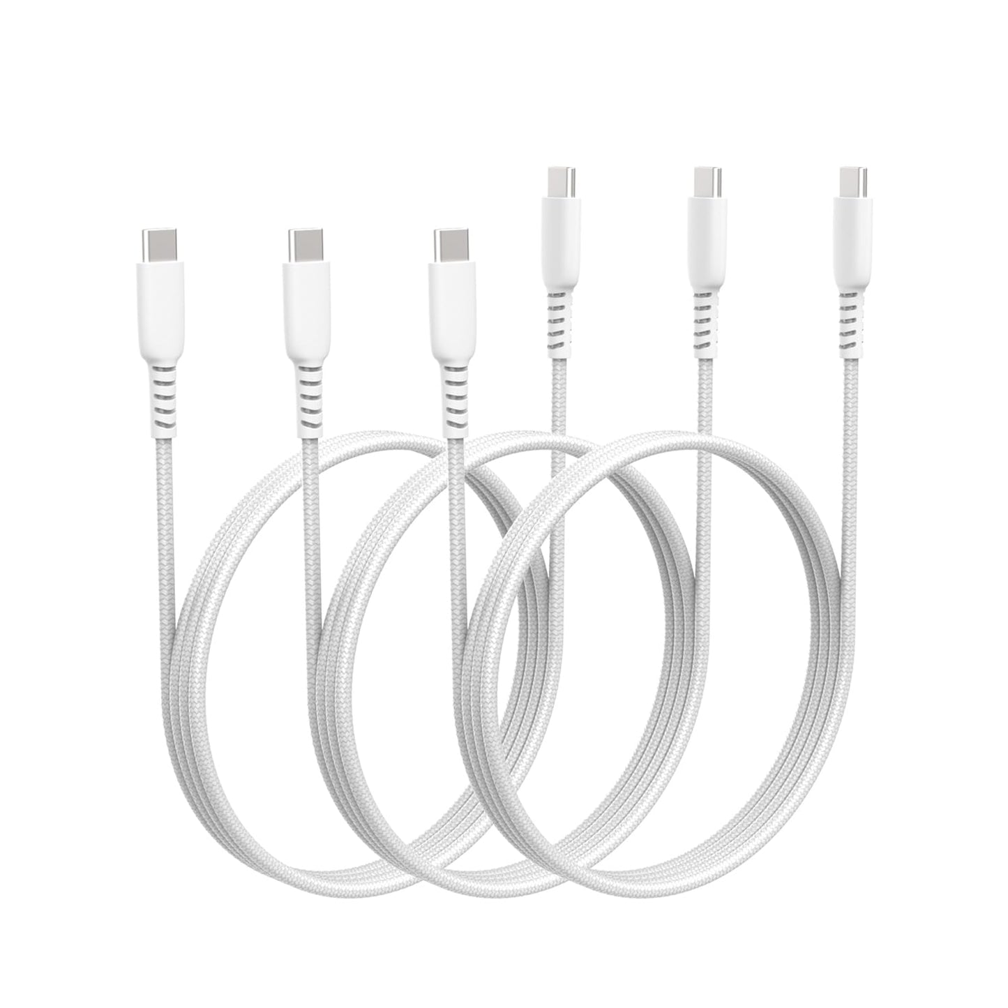 USB C to USB C Cable, Amaitree 3Pack 3Ft Fast Charging iPhone USB C Woven Cord, 60W USB C to USB C Car Play Charging Data Cable for iPhone