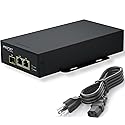 PROCET 60W Gigabit PoE Injector SFP Fiber Uplink PoE++ Power Supply, 6KV Surge Protection, -40? to 149? for PTZ AI Camera, Sisco Access Point, 5G