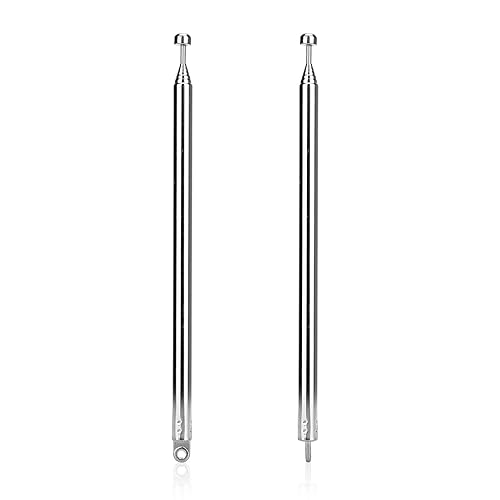 ENUODA 7 Sections Telescopic 15-74cm FM Antenna,Portable Radio Antenna Replacement,Compatible with Indoor Portable Radio,Home Stereo Receiver,AV Audio