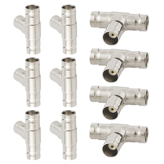 uxcell BNC 3-Way Female to Female T Adapter RF Coaxial Jack Pack of 10