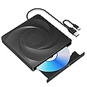 Wbacon External CD/DVD Drive for Laptop External DVD Drive, DVD Player Portable CD Reader for Laptop, CD Burner Compatible with PC Windows 11/10//7