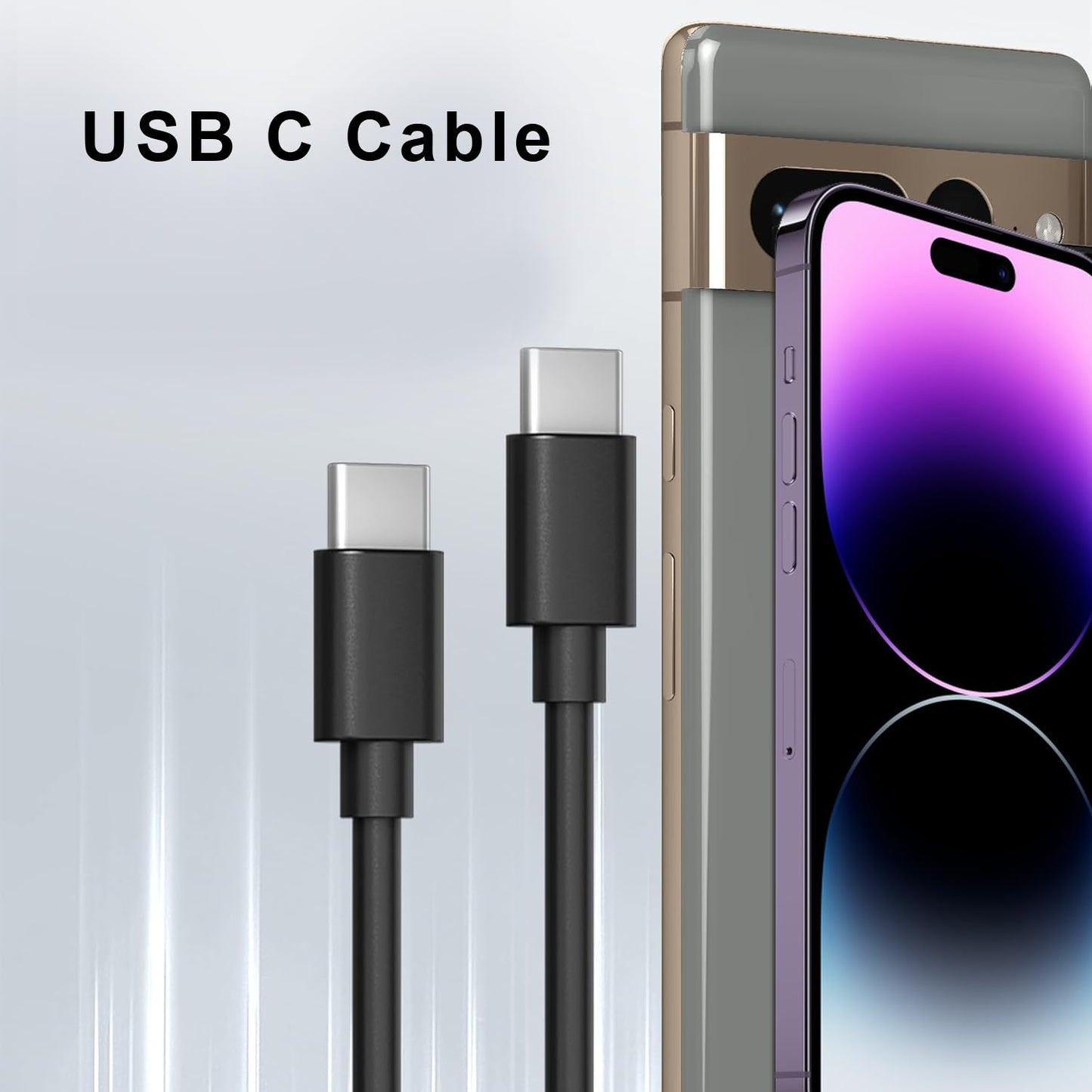 GTRXHIJV USB C to USB C Cable, Fast Charging Cable, Type C Charging Cables, USB C Cable Suitable for iPhone 17 16 15 14 13 12Pro Plus Pro Max,S25 S24