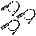 ALMOCN 3PCS PWM Fan Hub 1 to 5 Splitter 5 Way Case Fan Splitter for ATX Computer Case 4-Pin and 3-Pin Cooling Fans