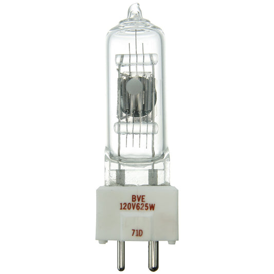 Sunlite BVE 625W/T6/120V/CL/GX9.5 625-watt 120-volt Bi-Pin Based Stage and Studio T6 Bulb, Clear