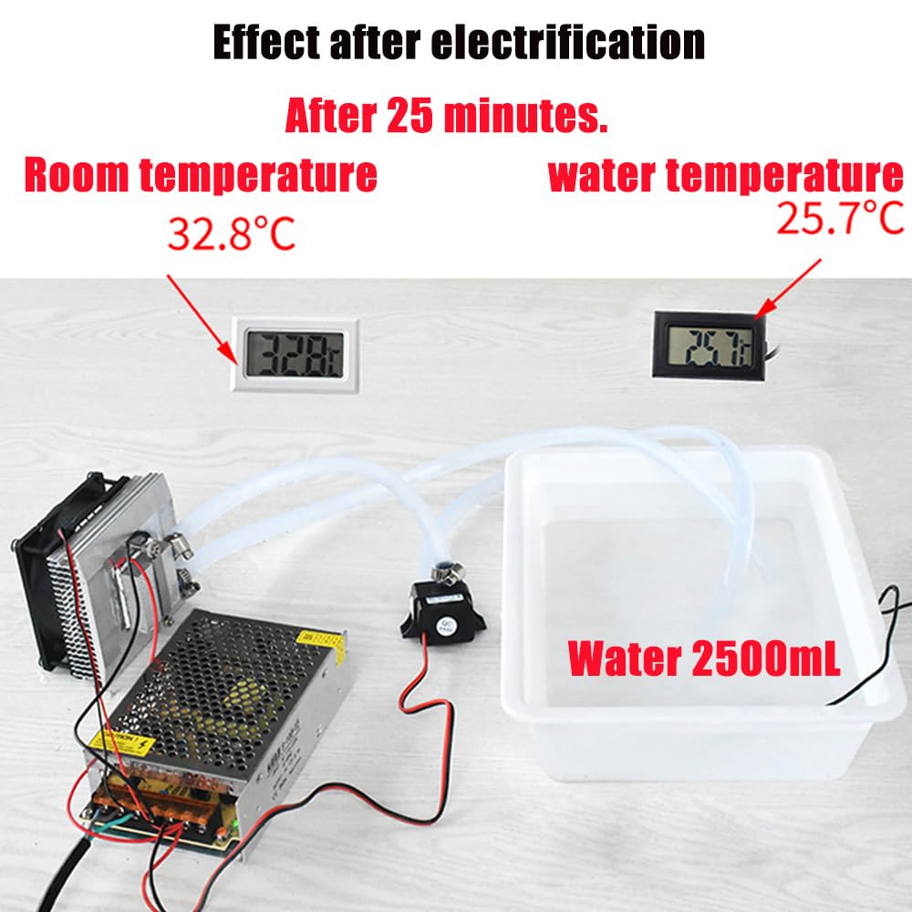 Mini Air Conditioner DC 12V Small Fish Tank Cold Water Cooling kit DIY Thermoelectric Peltier Refrigeration Heatsink Module kit Thermoelectric Cooler