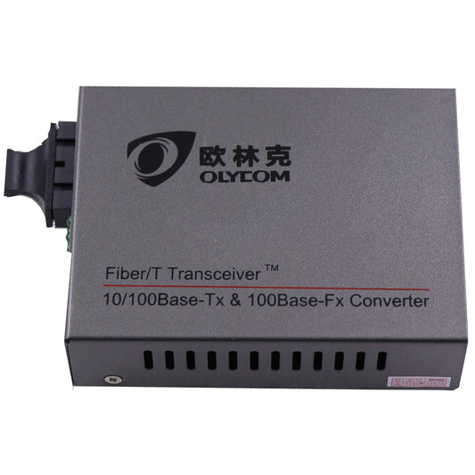 10/100Mbps Rate RJ45 to Optic Fiber SC Ethernet Media Converter Single Mode Double-Core CAT5 Transceiver 20km 1310nm