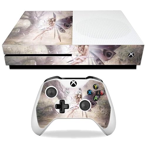 MightySkins Skin Compatible with Microsoft Xbox One S - Tangled Fairy | Protective, Durable, and Unique Vinyl Decal wrap Cover | Easy to Apply