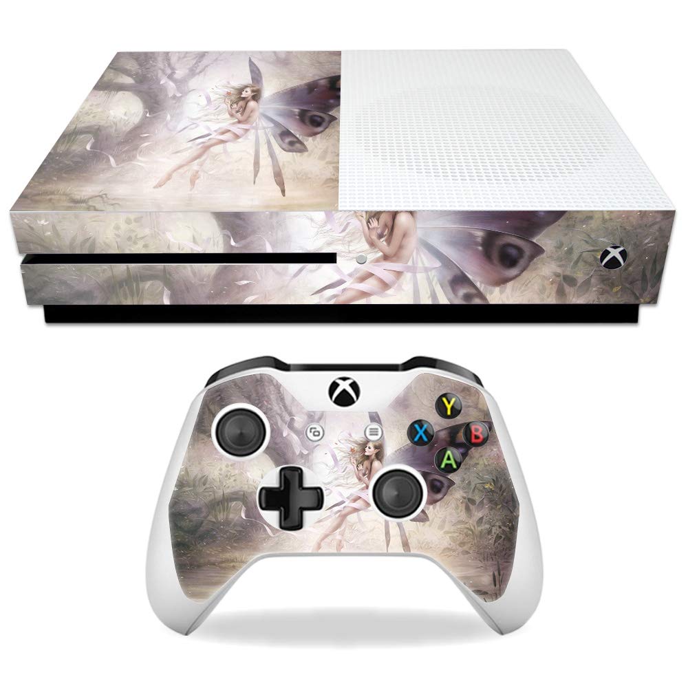 MightySkins Skin Compatible with Microsoft Xbox One S - Tangled Fairy | Protective, Durable, and Unique Vinyl Decal wrap Cover | Easy to Apply