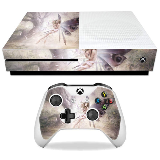 MightySkins Skin Compatible with Microsoft Xbox One S - Tangled Fairy | Protective, Durable, and Unique Vinyl Decal wrap Cover | Easy to Apply