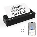 Rongta Portable Printers Wireless for Travel,Thermal Inkless Printer for School/Office/Home Use, Support 8.5x11 US Letter&A4 Thermal Paper, Compatible