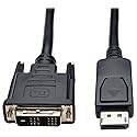 Tripp Lite Displayport to DVI Cable Adapter, DP with Latches, DP to DVI-D Single Link (M/M), DP2DVI, 10 ft.(P581-010), black