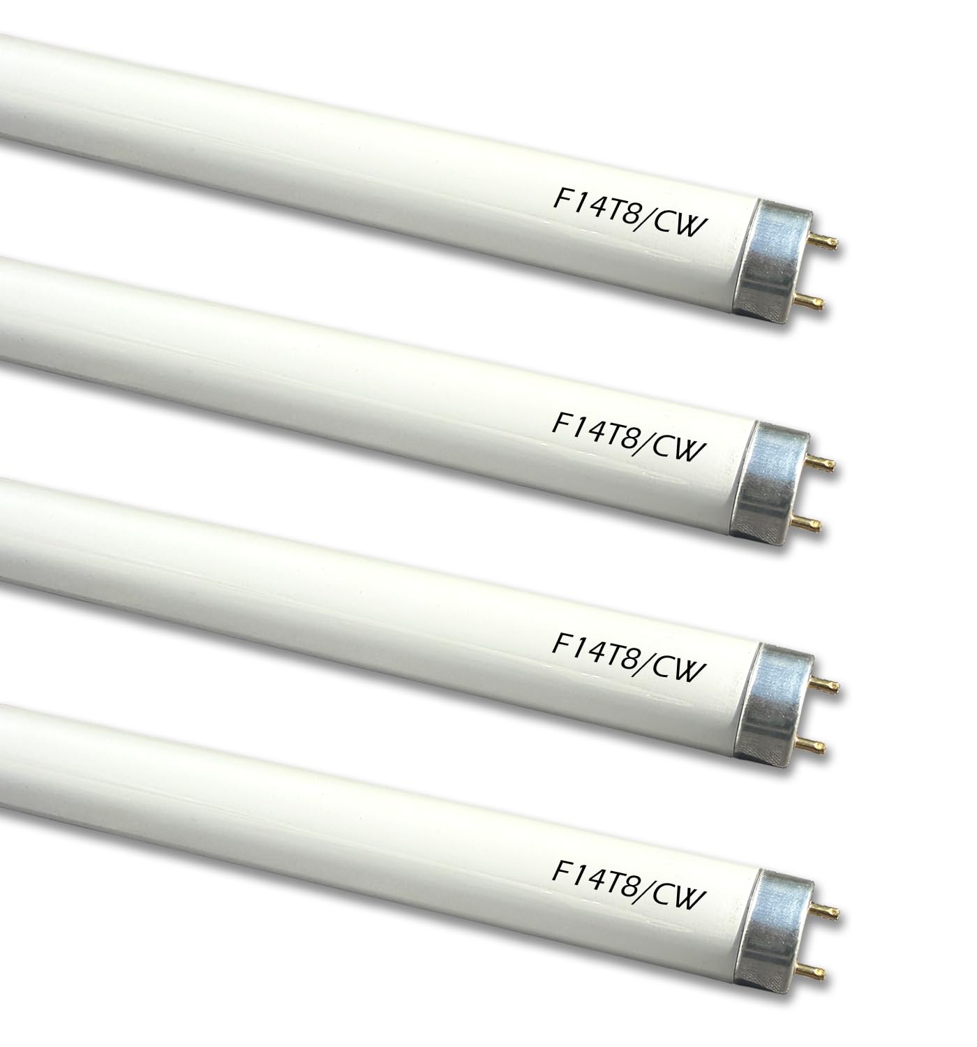 Cemlorot 4 Pack F14T8/CW Fluorescent Light Bulb,T8 14 Watts 4100K Cool White T8 Linear Tube, G13 Medium Bi-Pin Base,14.75 inch Overll Length