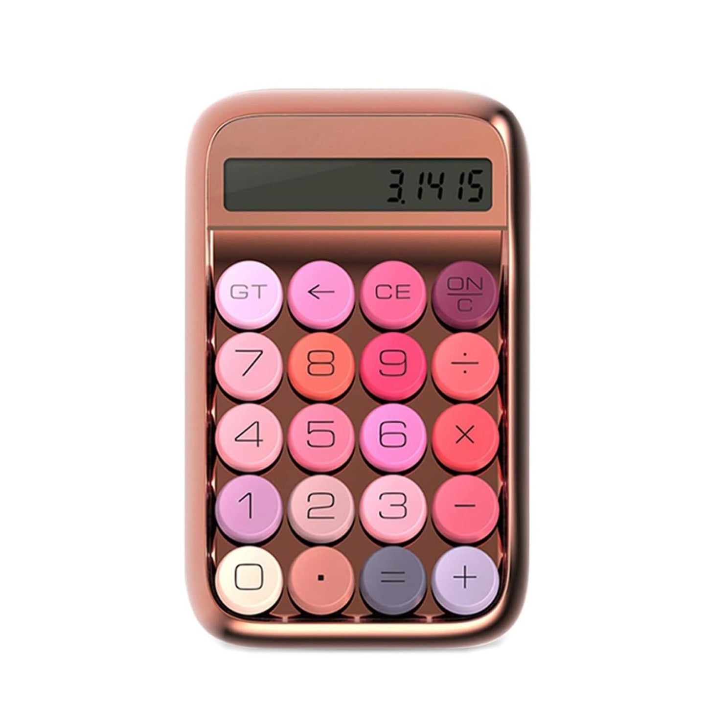HTLNUZD Desktop Calculator 10 Digit Large LCD Display Handheld Cute Jelly Beans Mechanical Keyboard Calculator for Office, School, Home, Business