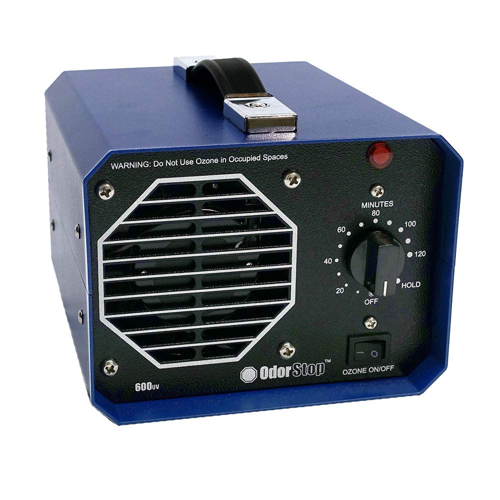 OdorStop OS600UV Professional Grade Travel Size/Mini Ozone Generator/UV Air Purifier for Areas of 600 Square Feet+, For Deodorizing and Purifying