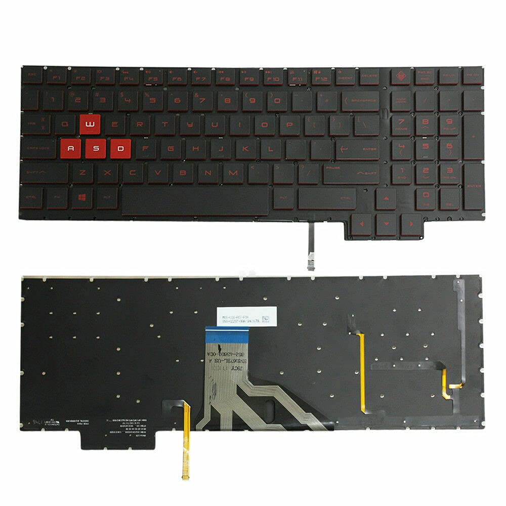 New US Red English Backlit Laptop Keyboard (Without palmrest) for HP OMEN 15-ce198wm 15-ce199nr 15-ce011dx 15-ce013dx Light Backlight