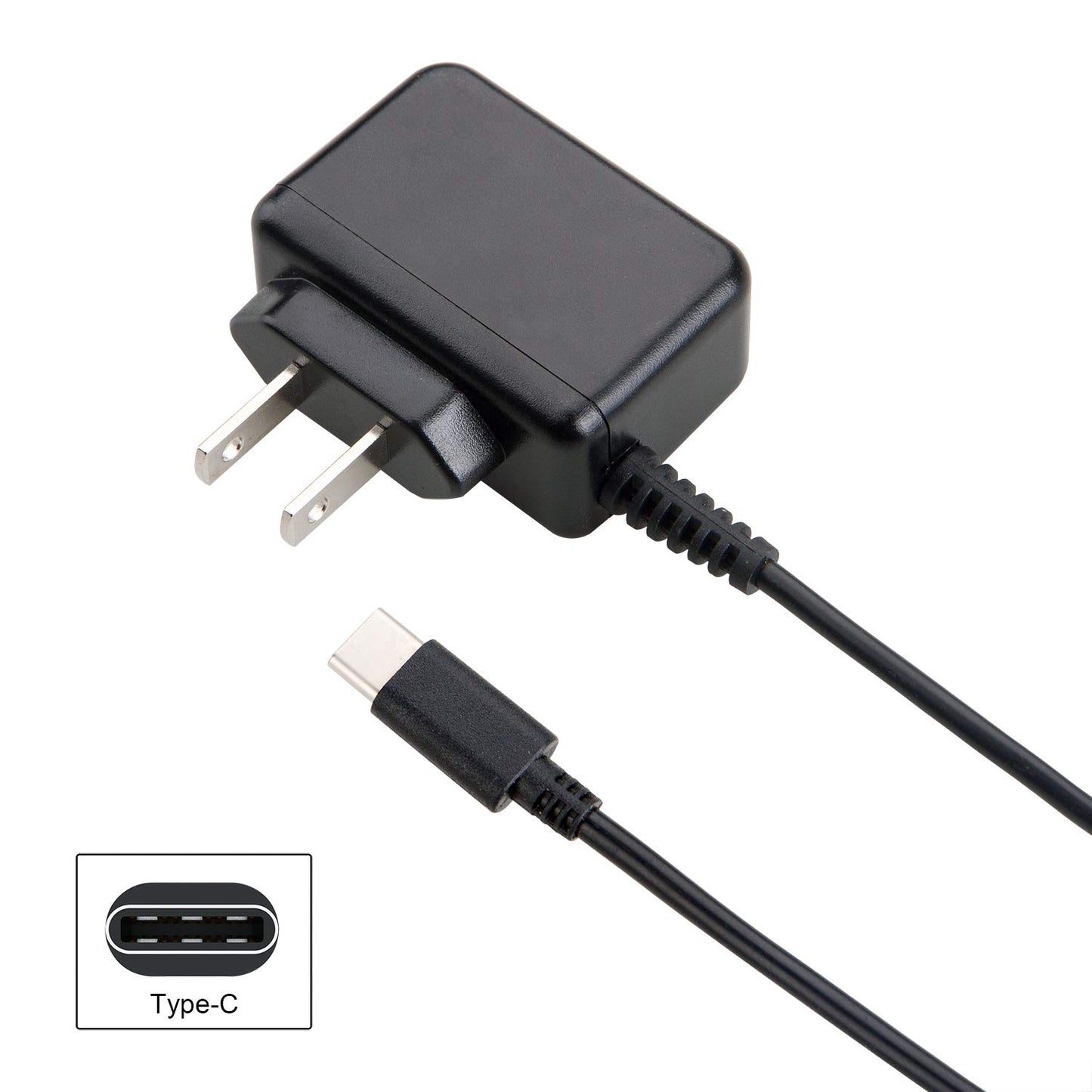 icv 5V 2A USB C Wall Charger with US Adapter for Samsung Galaxy S8, S8 Plus, Note 8, LG G5, G6, HTC 10, Nexus 6P, 5X and Other Type-C 5V Supported
