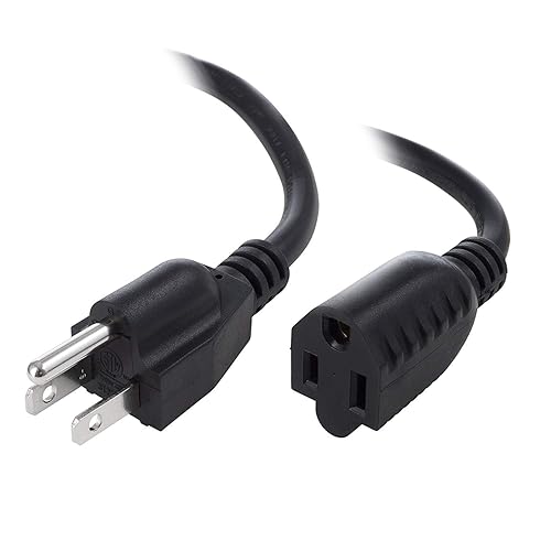 3 Pcs, Power Extension 16AWG Cable Black 6 Feet, CNE593326