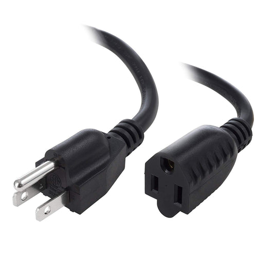 3 Pcs, Power Extension 16AWG Cable Black 6 Feet, CNE593326
