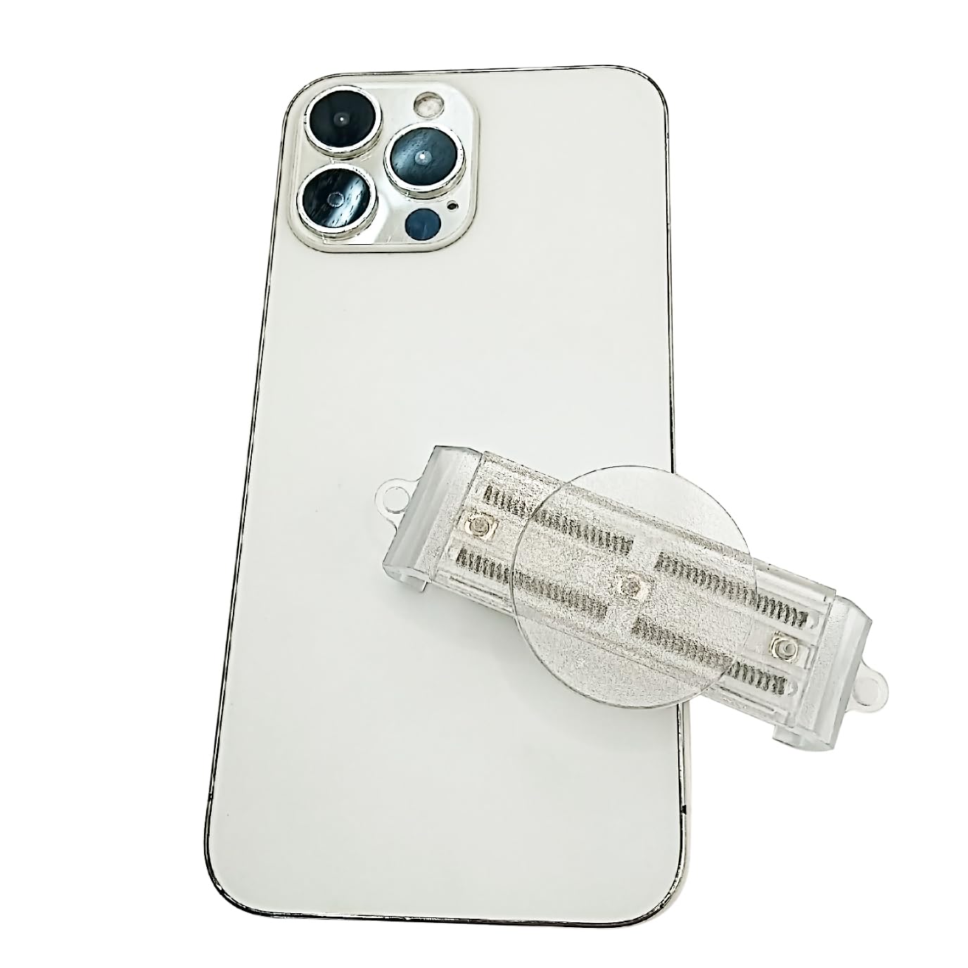 Sliding Base for PopSocket - Removable Clear Phone Grip Adapter, Wireless-Charging Compatible, DIY Phone Grip Holder (Snap-On/Off), Phone Charm