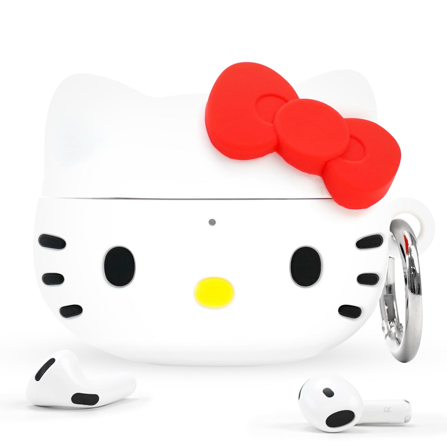 iFace Sanrio Case Compatible with AirPods 4th gen [Hello Kitty and Friends] - Cute Silicone Protective Cover [Carabiner Clip Included] [Wireless