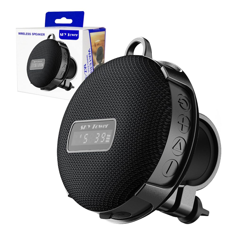 Upgraded Compact Portable Bluetooth 5.0 Wireless Bike 5W/8W Stereo Speaker, IP67 Waterproof Outdoor &10h Play Time, Advanced Class D Amplifier