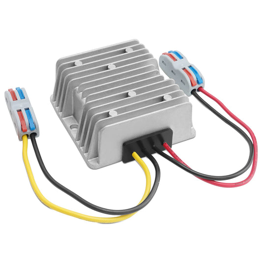 DC 36V/48V to 12V 20A 240W Step Down Converter – Waterproof DC-DC Buck Voltage Regulator Power Supply for Golf Cart, Forklift, Car