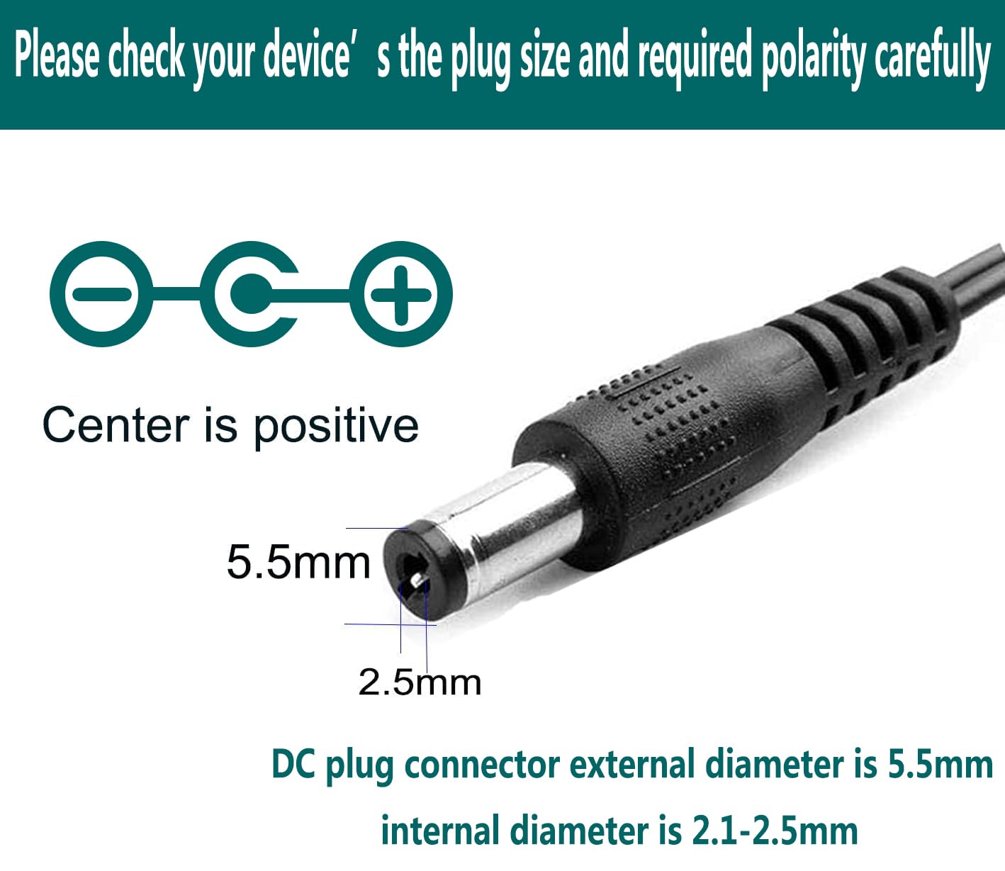 5V DC Power Supply 2A Wall AC Adapter 100-240V 50-60Hz to DC 5 Volt 2 Amp Power Adapter Cord with 5.5x2.5mm Plug for TV Box LED Strip Lights Speaker…