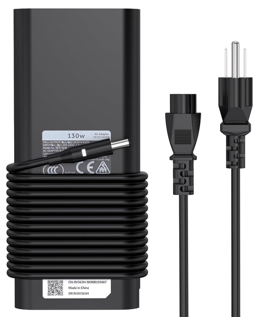 AYKLCZUU New 130W 4.5mm AC Adapter Laptop Charger Replacement for Dell XPS 15 9570 7590 9560 9550 Precision 5520 5540 5510 5530 M3800 M2800 HA130PM130