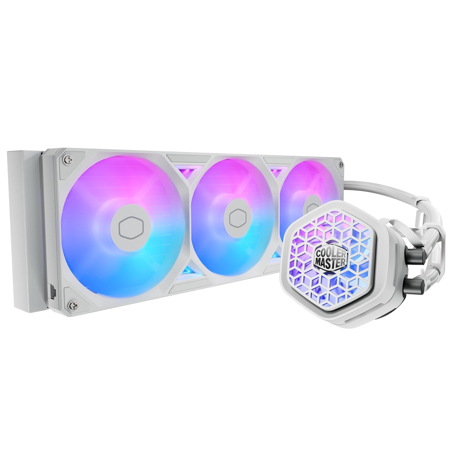 Cooler Master Atmos II 360 VRM AIO CPU Liquid Cooler - 360mm Radiator with VRM Cooling Fan, 3X ARGB PWM Fans, Dual-Chamber Pump, Ultra-Quiet