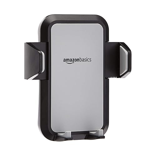 Amazon Basics Universal Portable Smartphone Holder for Car, Air Vent Mount, 360° Rotation, Easy to Install, One-Handed Release, Adjustable and Secure