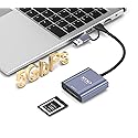 5Gbps XQD Card Reader, USB C & USB A 2-in-1 Adapter for Sony XQD Card Reader G/M Series & Lexar 2933x, Professional XQD Memory Card Reader for iPhone