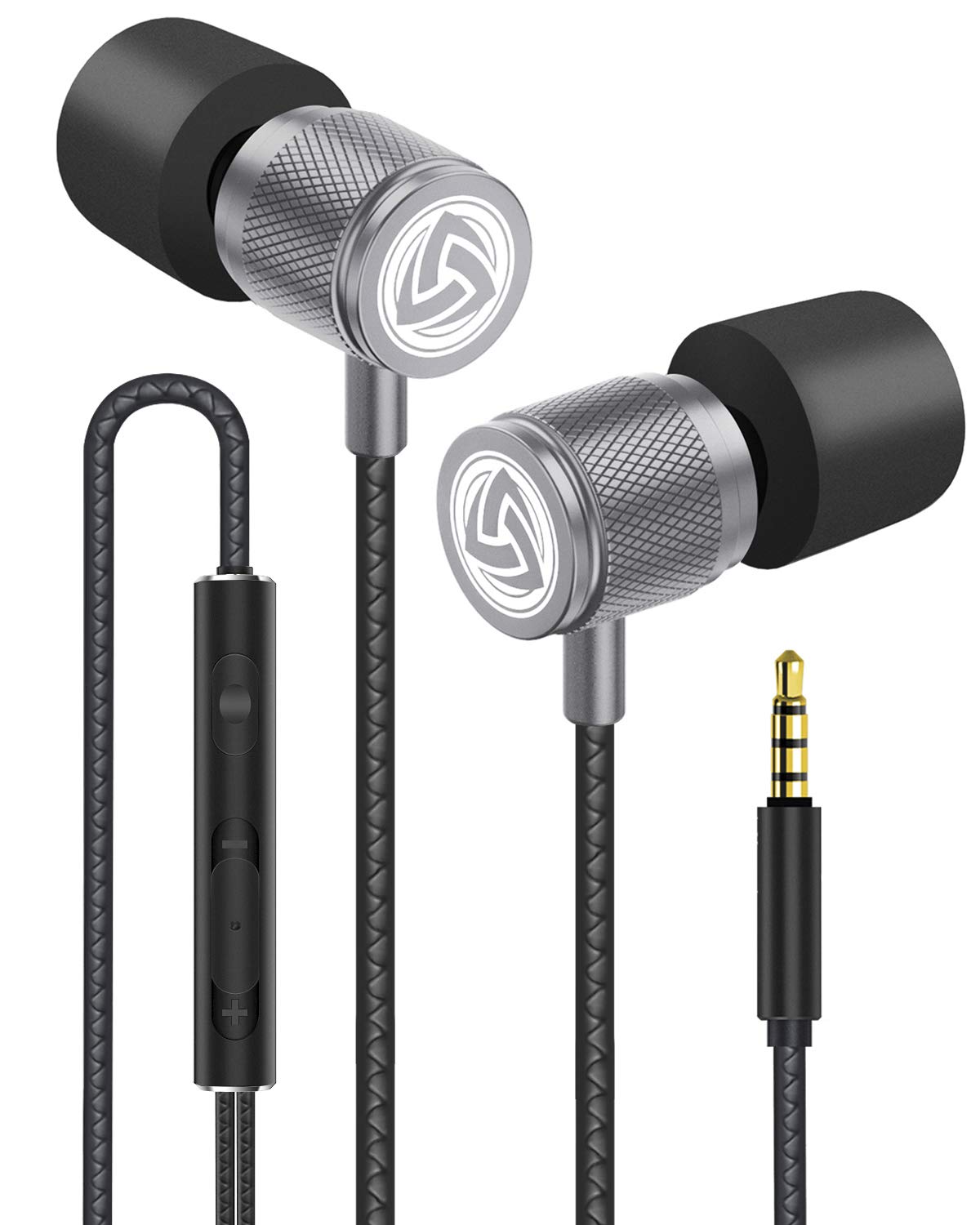 LUDOS Ultra Wired Earbuds in-Ear Headphones, 5 Years Warranty, Earphones with Microphone, Noise Isolating Ear Buds, Memory Foam for iPhone, Samsung