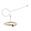 Sujeetec Headset Headworn Microphone - Hirose 4 Pin Plug Head Microphone for Audio Technica Wireless System & Bodypack Transmitter - Beige Single