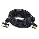 Monoprice Ultra Slim SVGA Super VGA Male to Male Monitor Cable - 35 Feet with Ferrites | 30/32AWG, Gold Plated Connector