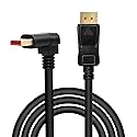 ALYYDBG Right Angle Displayport 1.4 Cable, Male to Male Corner DP 1.4 Cable Support 8K/60Hz, 4K@144Hz for DP Interface. 6FT/1.8M