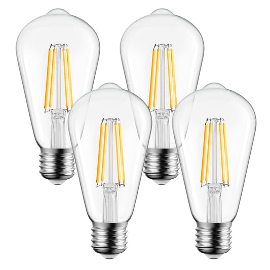 Brightown 4Pack Edison Light Bulbs, E26 Base 2700K Warm White,Non-Dimmable